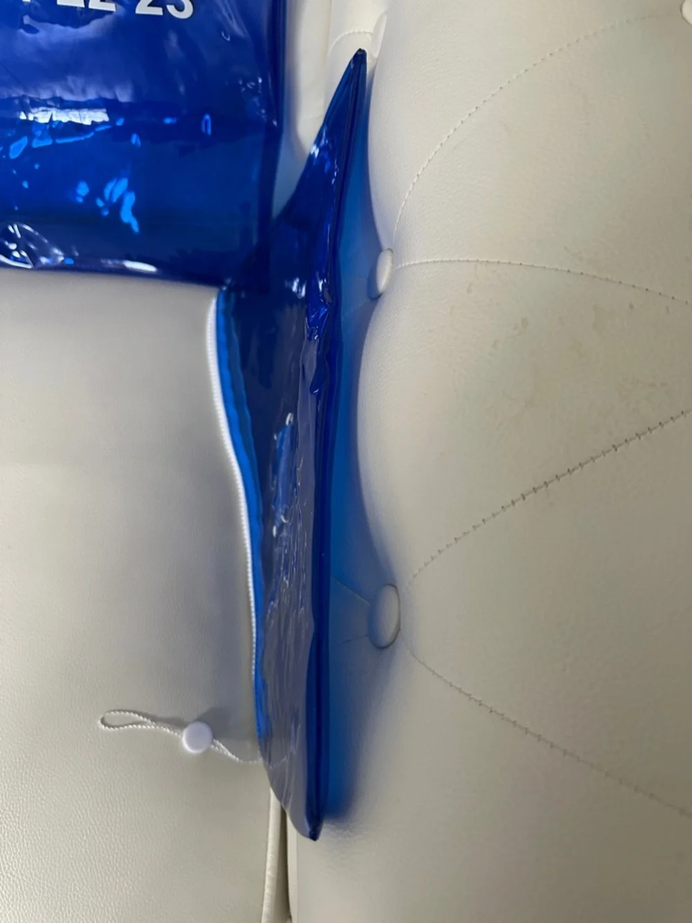Maison Margiela Line 11 Cobalt Blue PVC Tote Bag w/ Pouch Transparent Shopper